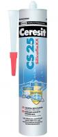 ЦерезитCS25 силиконовая затирка санитарная 280гр (белая)